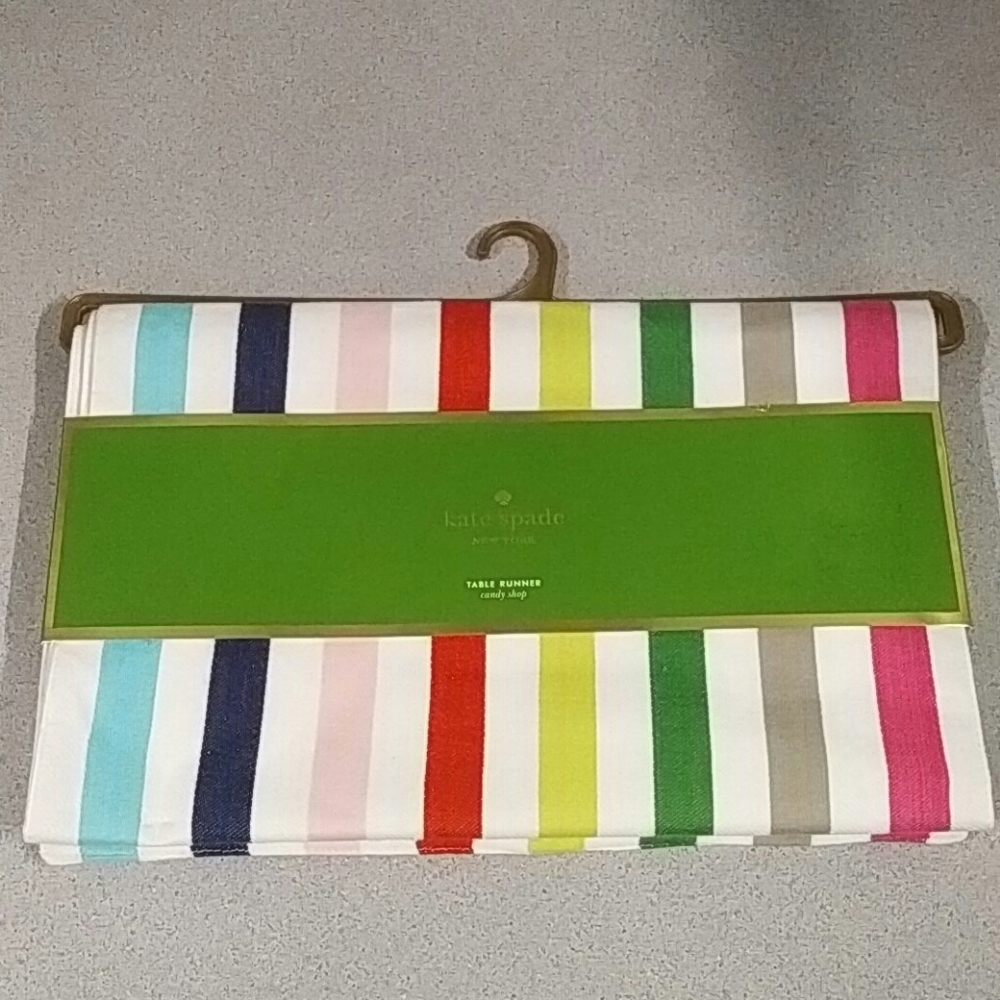 Kate Spade Striped Table Runner NEW